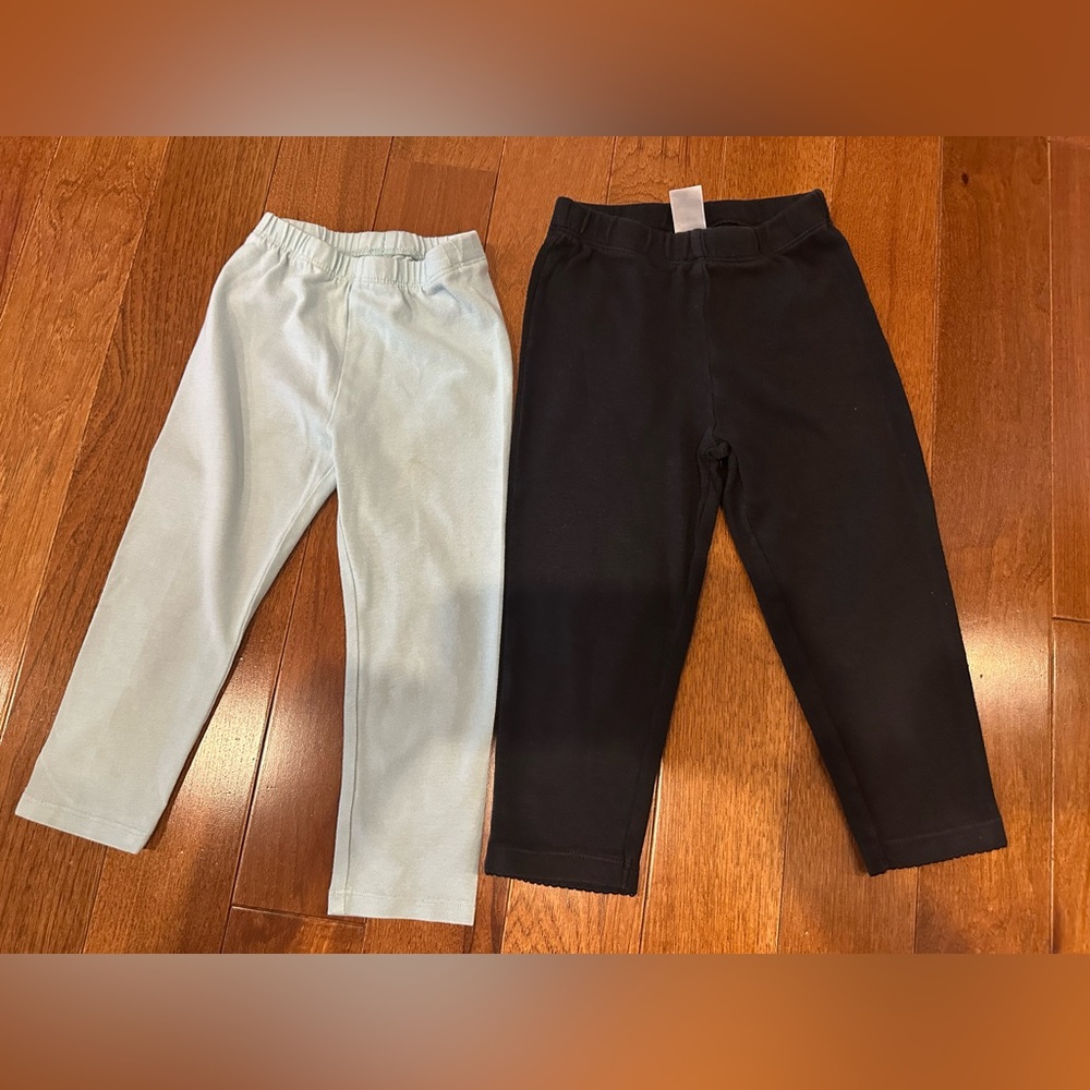 Kids' Black and Light Blue Leggings